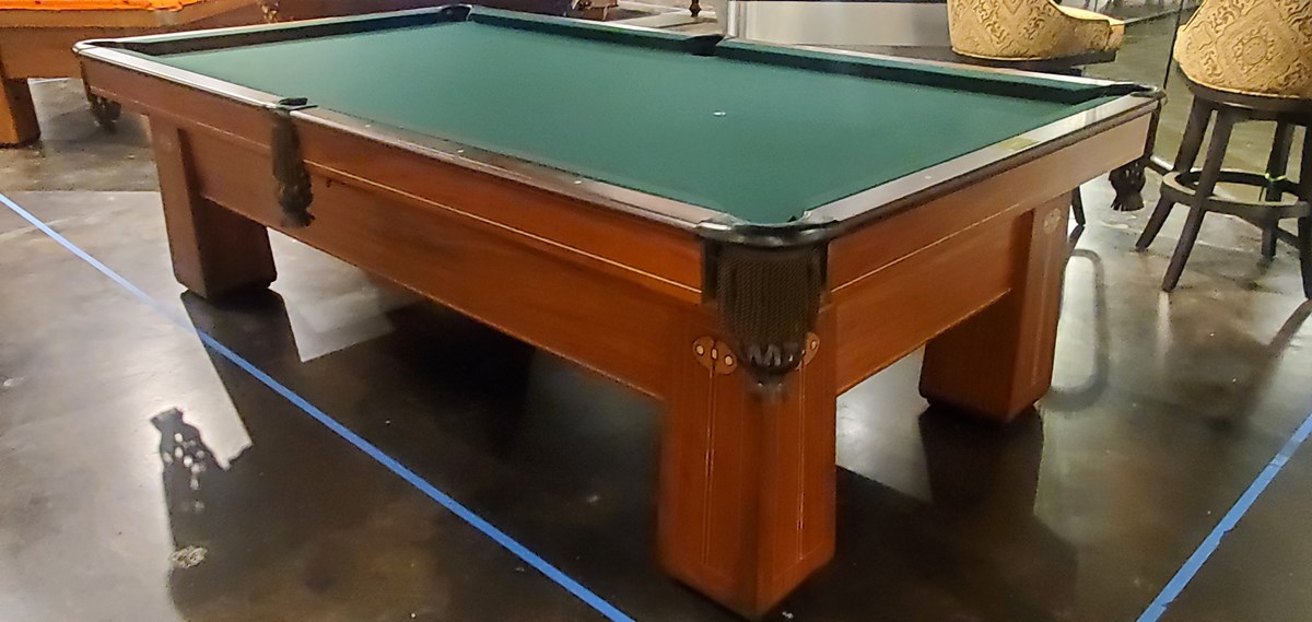 Brunswick 1910 Regina 9' Antique Pool Table